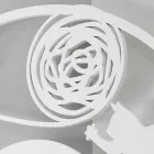 Large Modern Design Wall Clock Round Colored Decorated - Cat Viadurini