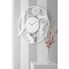 Large Modern Design Wall Clock Round Colored Decorated - Cat Viadurini