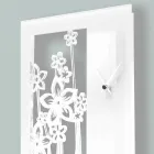 Modern Rectangular Design Wall Clock in White Plexiglass - Elara Viadurini