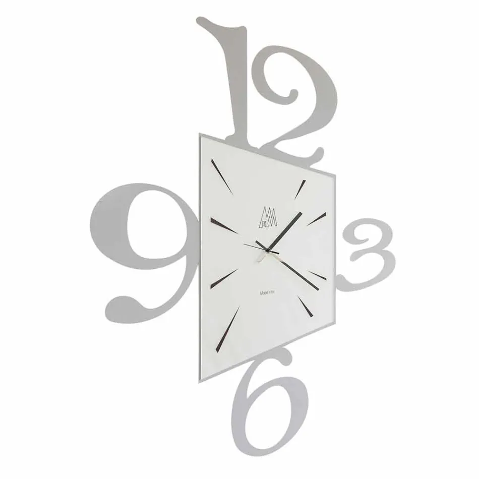 Design Wall Clock in Black Iron or Aluminium Made in Italy - Prospi Viadurini