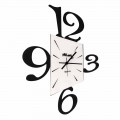 Design Wall Clock in Black Iron or Aluminium Made in Italy - Prospi