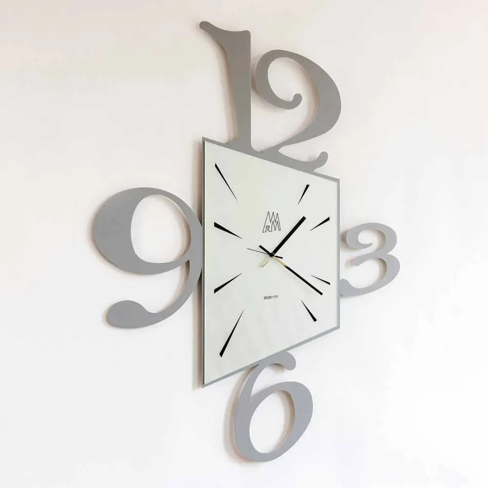 Design Wall Clock in Black Iron or Aluminium Made in Italy - Prospi Viadurini