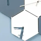 Large Wall Clock in Colored Wood Modern Hexagonal Design - Nidodape Viadurini