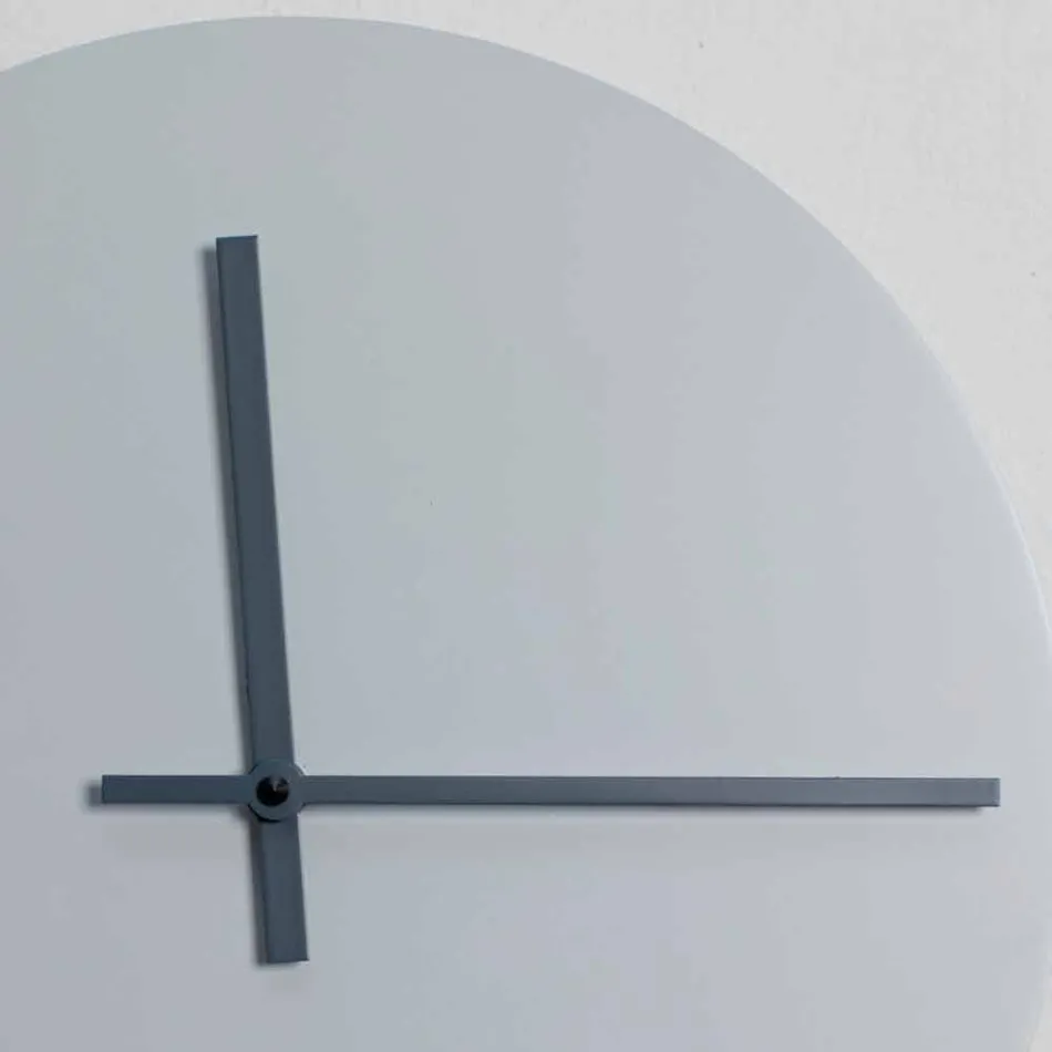 Round Wall Clock of Modern Design Grey and Blue Made in Italy - Umbriel Viadurini