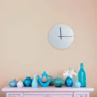 Round Wall Clock of Modern Design Grey and Blue Made in Italy - Umbriel Viadurini