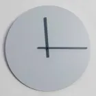 Round Wall Clock of Modern Design Grey and Blue Made in Italy - Umbriel Viadurini