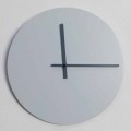 Round Wall Clock of Modern Design Grey and Blue Made in Italy - Umbriel