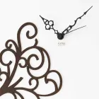 Design Wall Clock in White Square Wood with Tree - Alberoeden Viadurini
