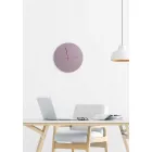Modern and Round Pink Design Wall Clock in Wood Made in Italy - Imalia Viadurini