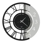 Modern Round Design Iron Wall Clock Double Numbering - Kassio Viadurini