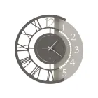 Modern Round Design Iron Wall Clock Double Numbering - Kassio Viadurini