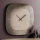 Cesira Mirrored Glass Wall Clock with Laser Engravings Made in Italy Viadurini