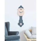 Modern Grey and Pink Design Wall Pendulum Clock in Wood - Cuckoo Viadurini