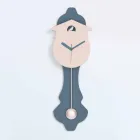 Modern Grey and Pink Design Wall Pendulum Clock in Wood - Cuckoo Viadurini