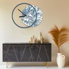 Clock with Wooden and Printed Panel Made in Italy - Malawi Viadurini