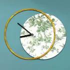 Clock with Wooden and Printed Panel Made in Italy - Malawi Viadurini