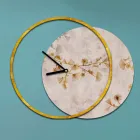 Clock with Wooden and Printed Panel Made in Italy - Malawi Viadurini