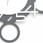 Large and Modern Design Wall Clock in White and Grey Wood - Digit Viadurini