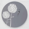 Modern Design Round Decorated Grey Wood Wall Clock - Shower Head