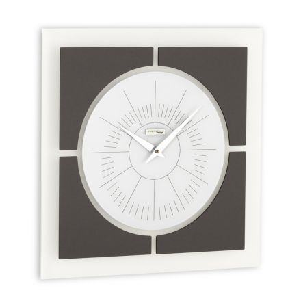 Methacrylate Wall Clock and Linen Frame Made in Italy - Battito Viadurini