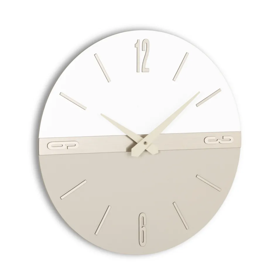 High Density Semi-Expanded PVC Wall Clock Made in Italy - Ritmo Viadurini