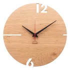 Round Wall Clock in Oak, Pine or Walnut Wood Made in Italy - Bethel Viadurini