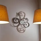 Design Wall Clock in Colored Iron Made in Italy - Fiordaliso Viadurini