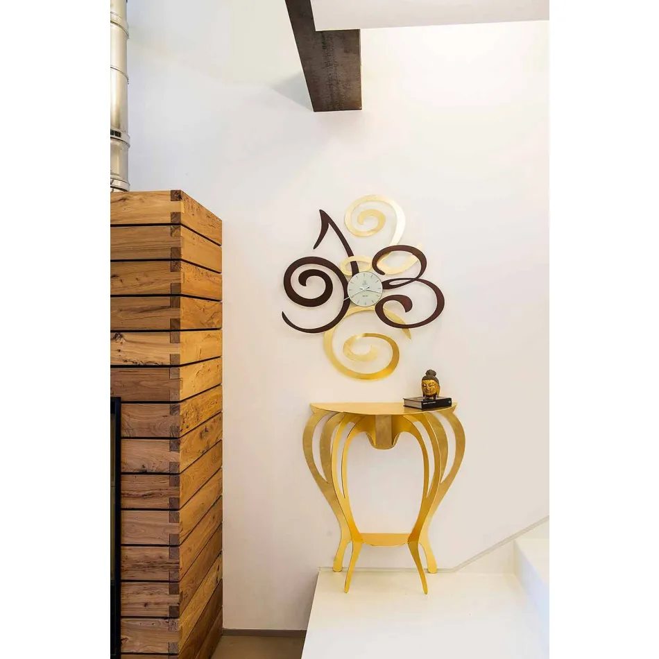 Design Wall Clock in Colored Iron Made in Italy - Fiordaliso Viadurini