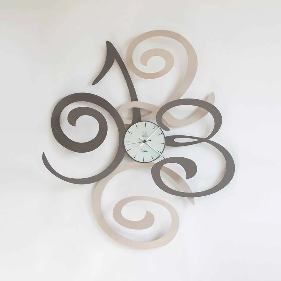 Design Wall Clock in Colored Iron Made in Italy - Fiordaliso Viadurini