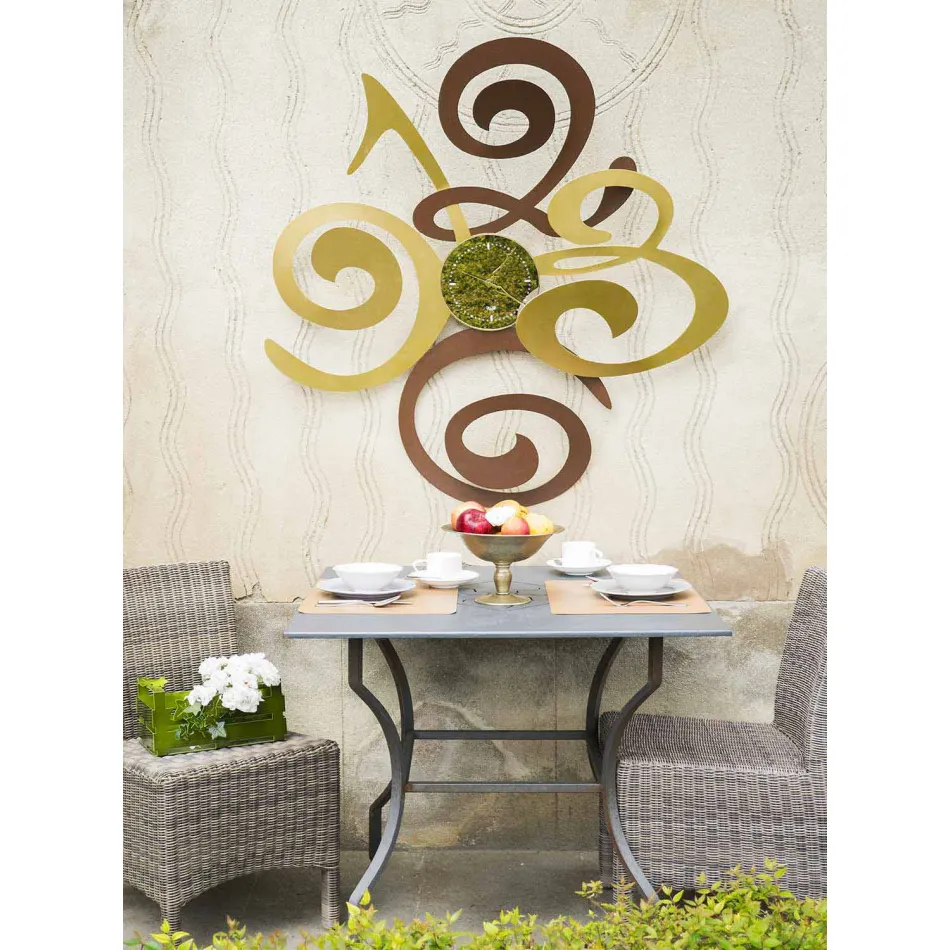 Design Wall Clock in Colored Iron Made in Italy - Fiordaliso Viadurini