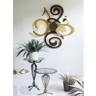 Design Wall Clock in Colored Iron Made in Italy - Fiordaliso Viadurini