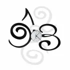 Design Wall Clock in Colored Iron Made in Italy - Fiordaliso Viadurini