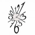 Design Wall Clock in Black Iron or Aluminium Made in Italy - Oceano