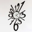 Design Wall Clock in Black Iron or Aluminium Made in Italy - Oceano Viadurini