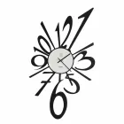 Design Wall Clock in Black Iron or Aluminium Made in Italy - Oceano Viadurini