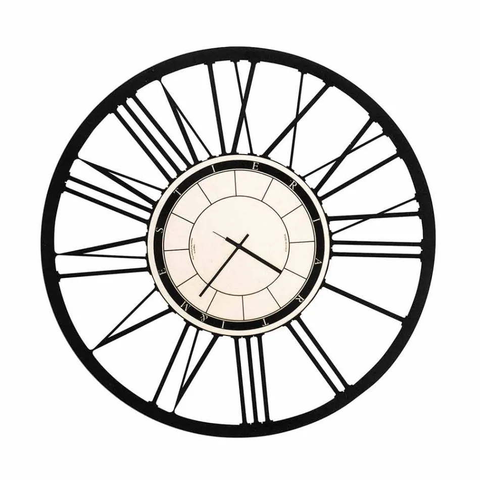 Large Size Modern Iron Wall Clock Made in Italy - Einar Viadurini