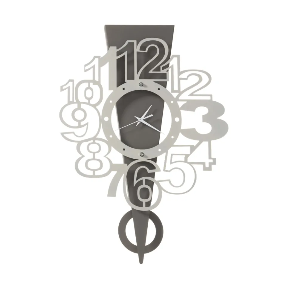 Iron Wall Clock with Exclamation Point Made in Italy - Hand Viadurini