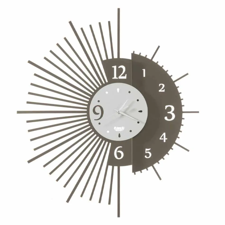 Iron Wall Clock Elegant Design Made in Italy - Aneto Viadurini