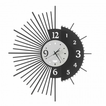 Iron Wall Clock Elegant Design Made in Italy - Aneto Viadurini