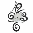 Wall Clock in Black Iron, Aluminium or Red Made in Italy - Rosbif Viadurini
