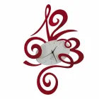 Wall Clock in Black Iron, Aluminium or Red Made in Italy - Rosbif Viadurini