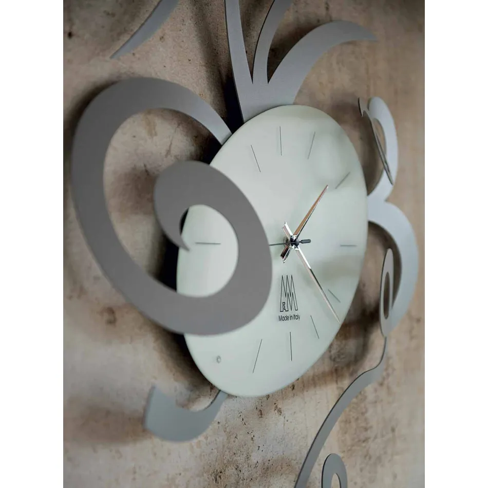 Black, Aluminium or Red Iron Wall Clock Made in Italy - Rosbif Viadurini