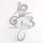 Wall Clock in Black Iron, Aluminium or Red Made in Italy - Rosbif Viadurini