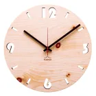 Wall clock in Swiss pine wood made in Italy Andrea Viadurini