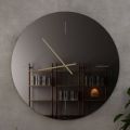 Glass Wall Clock with Satin Brass Hands - Radia