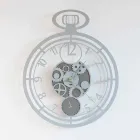 Modern Circular Wall Clock in Colored Iron Made in Italy - Cherry Viadurini