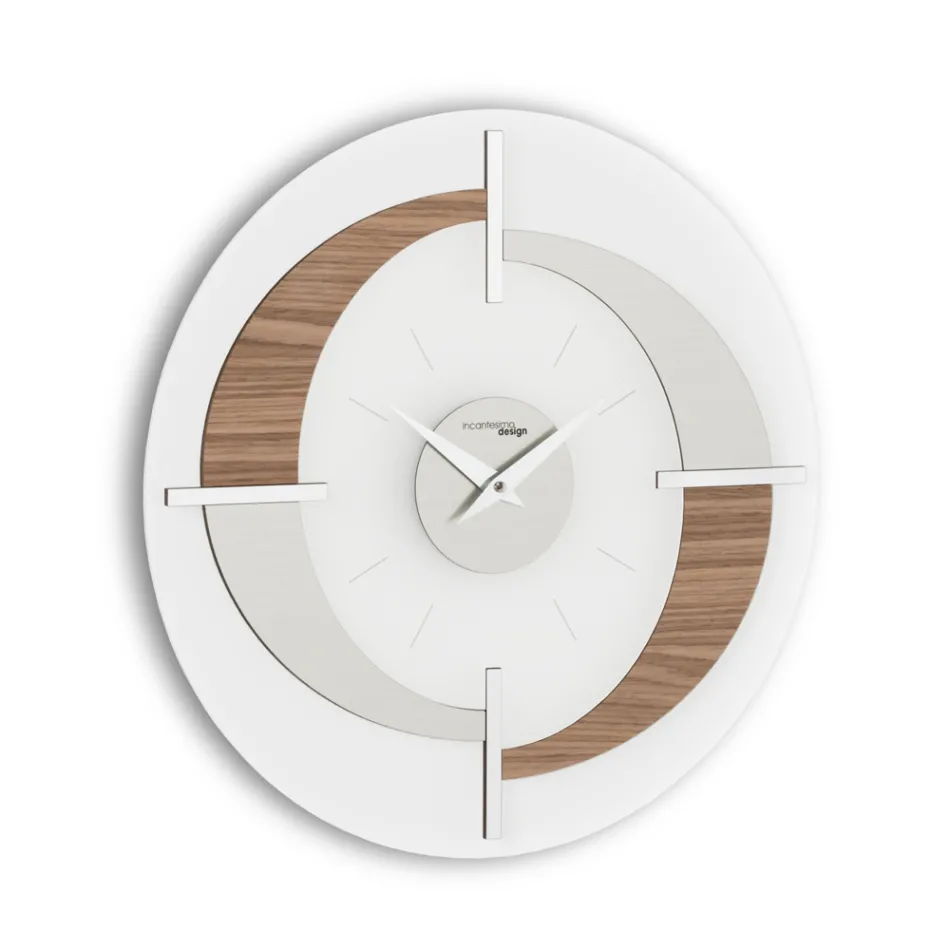 Modern designer wall clock in different Giove finishes, made in Italy Viadurini
