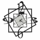 Modern Iron Wall Clock Geometric Design Made in Italy - Procida Viadurini