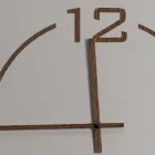 Square Wall Clock and Modern Design in Beige and Brown Wood - Tabata Viadurini