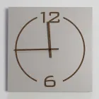 Square Wall Clock and Modern Design in Beige and Brown Wood - Tabata Viadurini